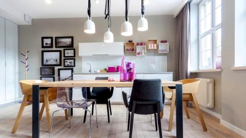 Salon z aneksem kuchennym