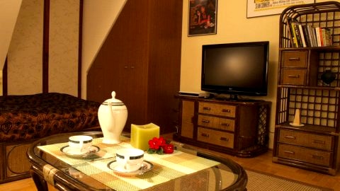 apartament 36 - Telewizor 37" meble ratanowe szafa
