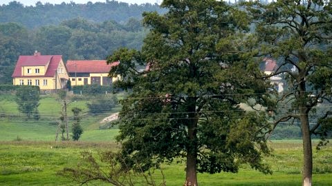 Widok na agroturystyke od strony rzeki Krutyni