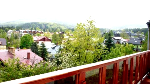 Balkon w pokoju 2,3 osobowym.
