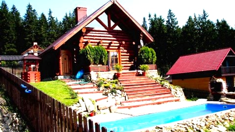 Pod Smrekami | Domek w górach z kominkiem, basenem, sauną i tarasem
