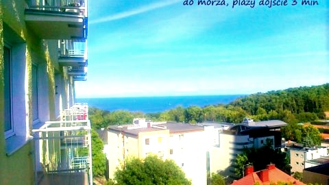 widok z balkonu na morze