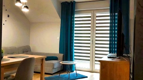 Apartament Turkusowy w centrum 2-4 os. idealny dla pary, rodzin i dłuższy pobyt