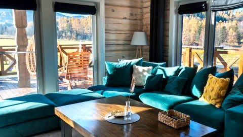 Chata pod Przehybą. Luksusowy dom z bali w Beskidzie Sądeckim, jacuzzi, sauna