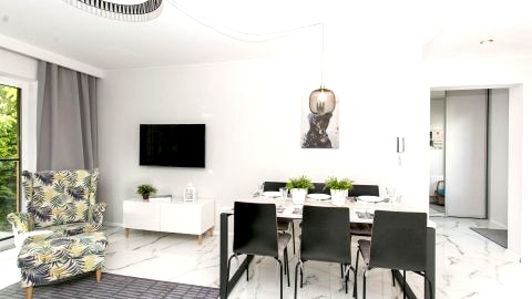 Salon z częścią jadalnianą