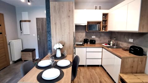 Apartament Turkusowy w centrum 2-4 os. idealny dla pary, rodzin i dłuższy pobyt