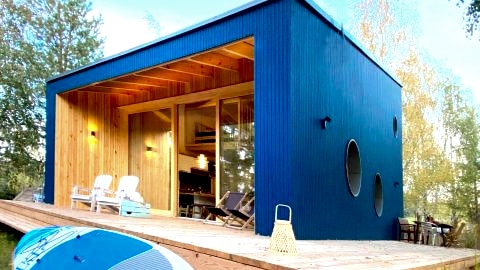 Lunette Lodge z sauną na 10 osób nad jeziorem