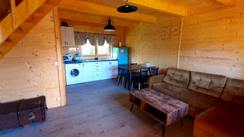 Lawendowy Taras, Drewniany domek na wsi w Górach Kaczawskich, Karkonosze
