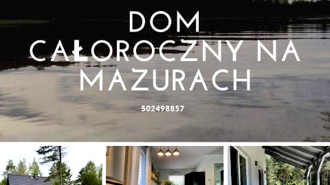 Zapraszamy na Mazury! Oferujemy do wynajęcia nowy dom nad jeziorem Marksoby w 
