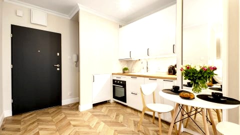 SKY Home- Rose Apartament -Manufaktura, Bezpłatny Parking, Klima, Dostęp na KOD