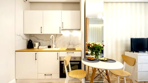 SKY Home- Blue Apartament 2 -Manufaktura, Bezpłatny Parking, Klima, Dostęp na Ko