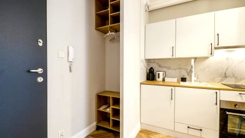 SKY Home- Blue Apartament 2 -Manufaktura, Bezpłatny Parking, Klima, Dostęp na Ko