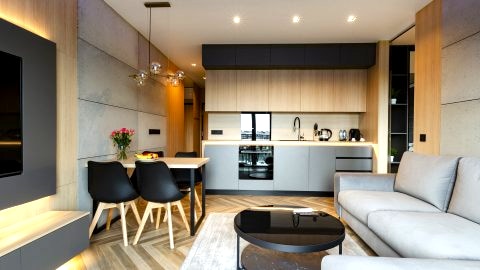 SKY Home-Wood Penthouse-Manufaktura, Parking, Klimatyzacja, Dostęp na Kod 