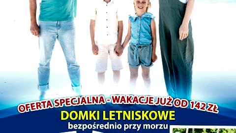 Domki Letniskowe przy morzu | liczne atrakcje dla dzieci i dorosłych