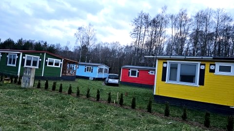 Domek letniskowy niebieski - całoroczny