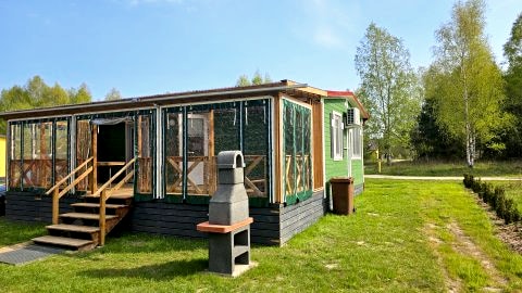 Domek letniskowy zielony - całoroczny