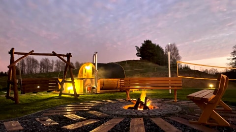 Domek letniskowy nad jeziorem, domek na wyłączność, sauna , balia