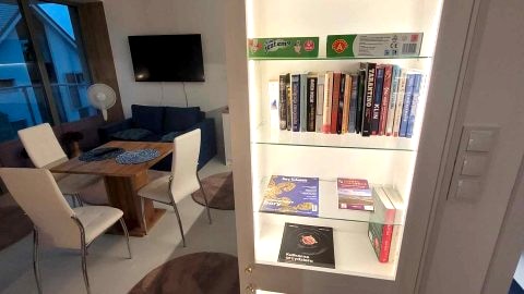 Apartament Cień Wiatru z wanną i widokiem na jezioro