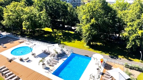 Nadmorskie Tarasy Apartament Delux w Porcie baseny bawialnia siłownia taras