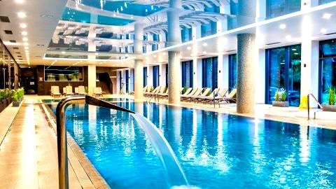 Nadmorskie Tarasy Apartament Delux w Porcie baseny bawialnia siłownia taras