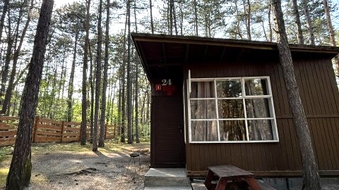Kawena Gdańsk Wczasy nad morzem. Domki 2,3,4 osobowe drewniane z łazienkami.