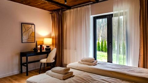 Przystań Roztocze, nowoczesny dom z sauną i jacuzzi