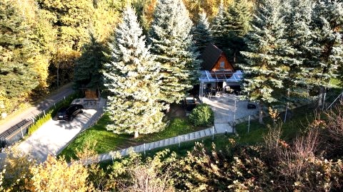 Górski Drewniany Domek w lesie termy sauna SPA las góry jezioro