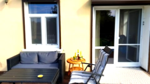 Komfortowe mieszkanie na wsi z tarasem  i ogrodem bisko plaży i jezior