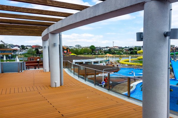 Termy Uniejów - widok z balkonu - Termy Uniejów