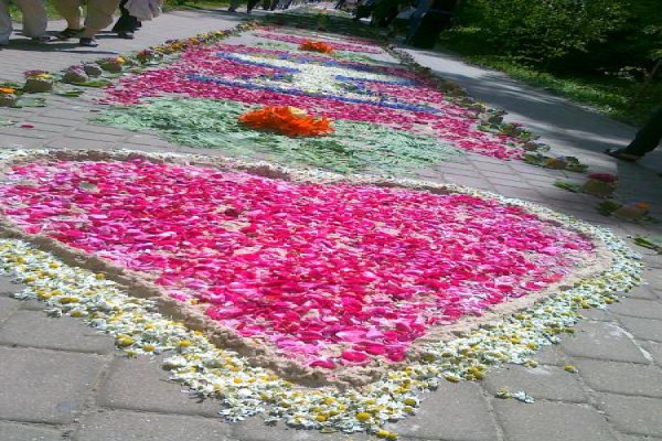 Kwietne dywany na Boże Ciało