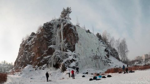 Icefall at Kadzielnia