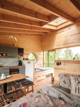 Bird Lodge z sauną na 6 osób nad jeziorem