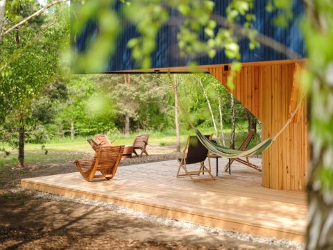 Bird Lodge z sauną na 6 osób nad jeziorem