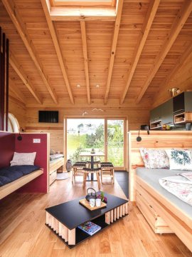 Bird Lodge z sauną na 6 osób nad jeziorem