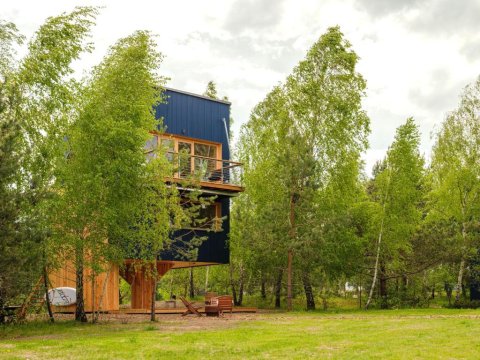 Bird Lodge z sauną na 6 osób nad jeziorem
