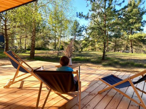 Bird Lodge z sauną na 6 osób nad jeziorem
