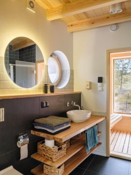 Lunette Lodge z sauną na 10 osób nad jeziorem
