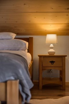 Domek drewniany z bali Asina Chata z sauną i kominkiem Zawoja