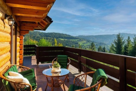 Poziomkowy Dom- Wisła, Dom z bali, Sauna, Taras