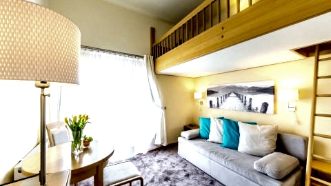 apartament typu studio z antresolą 2 + 1 os.