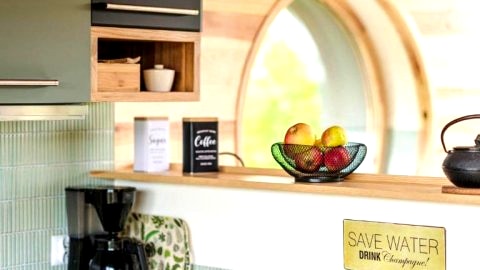 Bird Lodge z sauną na 6 osób nad jeziorem