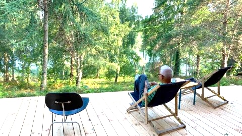 Lunette Lodge z sauną na 10 osób nad jeziorem