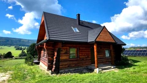 Komfortowy dom z bali koło Zieleńca z widokiem na góry