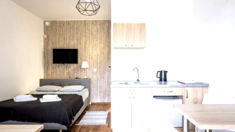 Komfortowe pokoje i apartamenty z aneksami, Wi-Fi i dostępem do altanki