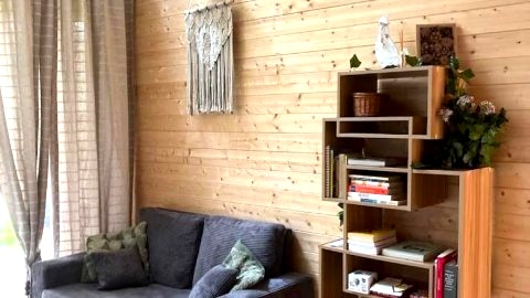DOMEK LABA CHAŃCZA nad zalewem, domek w lesie z opcją balii NA WYŁĄCZNOŚĆ, ANTRESOLA