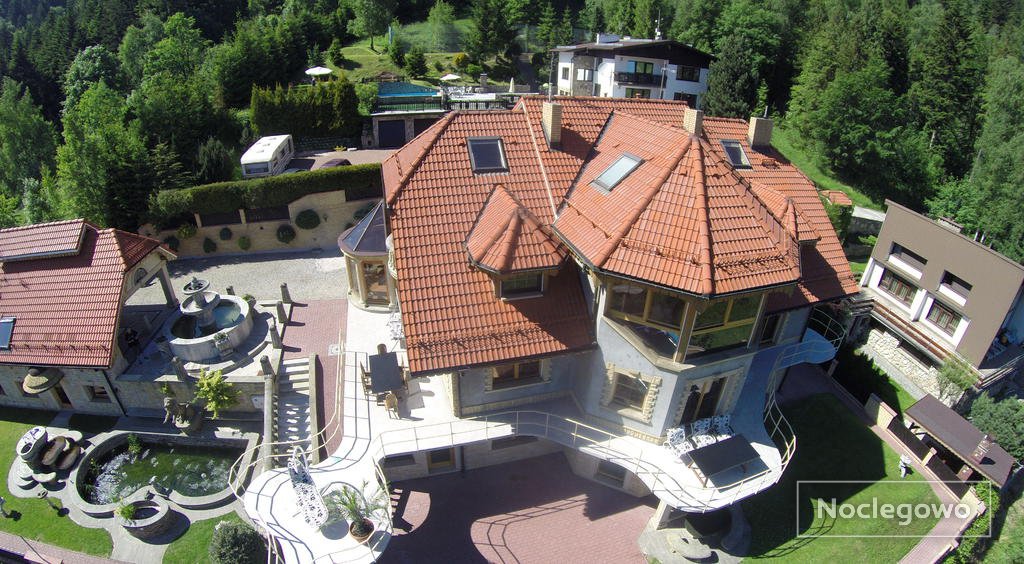 widok z drona - Pensjonat Grubcio