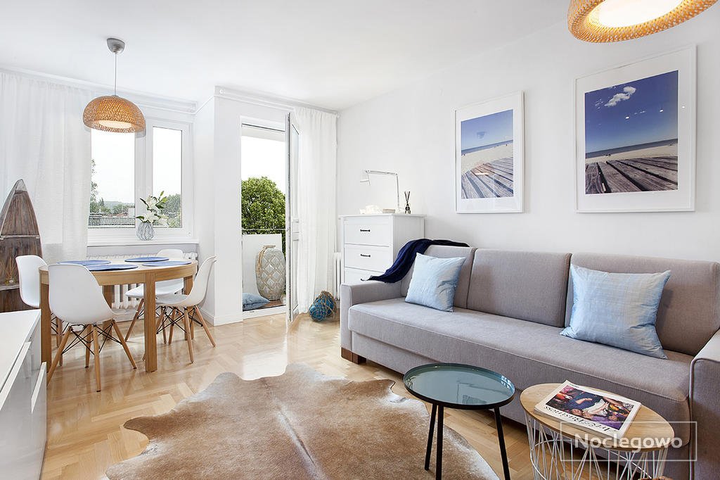 Komfortowy Salon z Wifi i Smart TV - Sea U Sopot - Apartament Blue