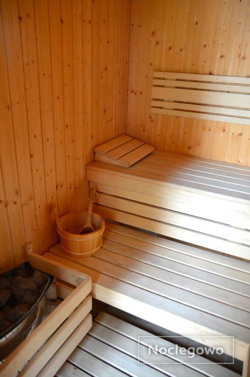 sauna w domku przy basenie - Leśny Zakątek