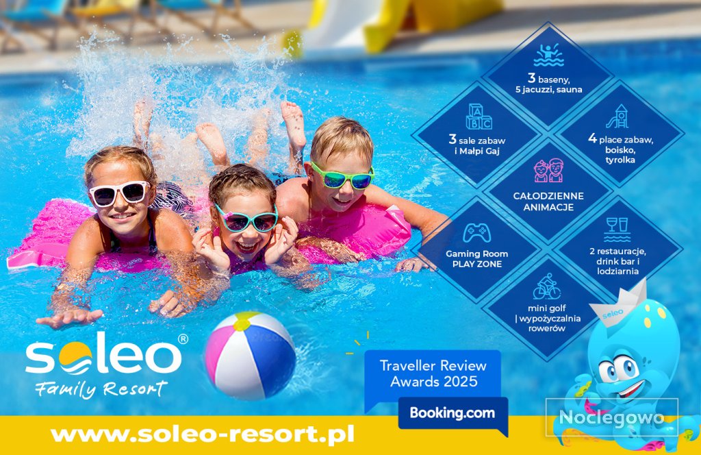 SOLEO® Family Resort - domki z basenem | IDEALNY DLA RODZIN | 3 min od plaży