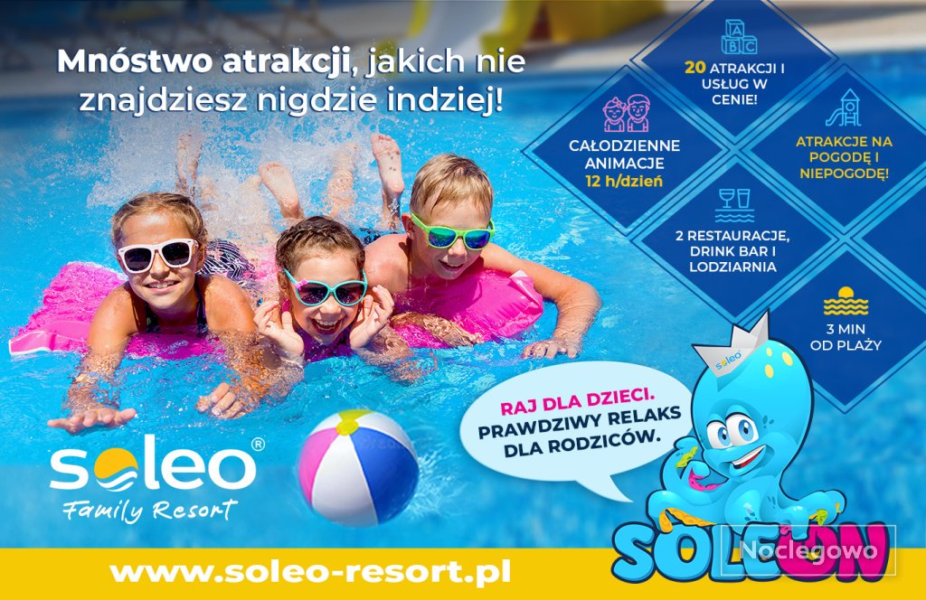 SOLEO® Family Resort - domki z basenem | IDEALNY DLA RODZIN | 3 min od plaży